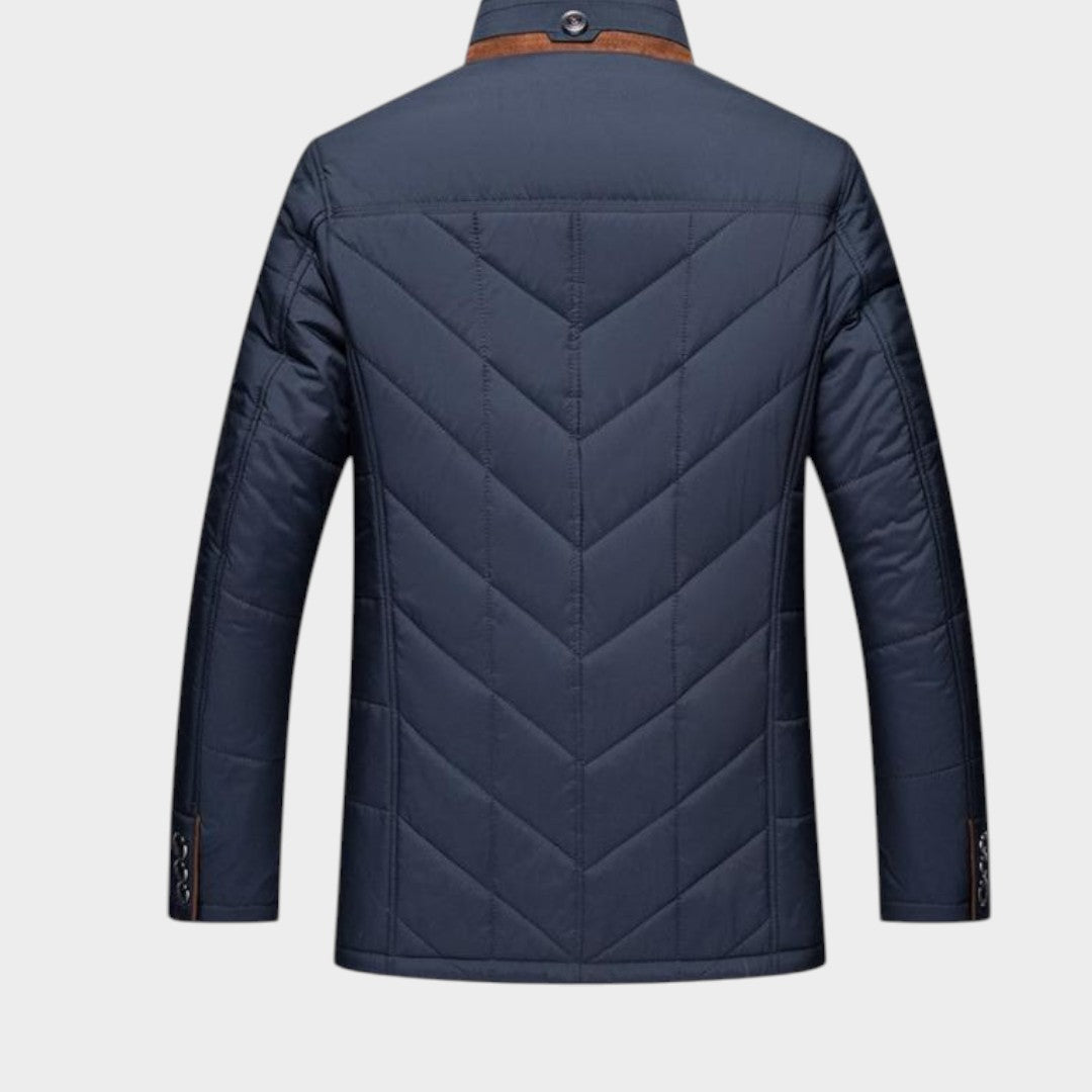Helmfried | Chaqueta acolchada de hombre con cuello de piel
